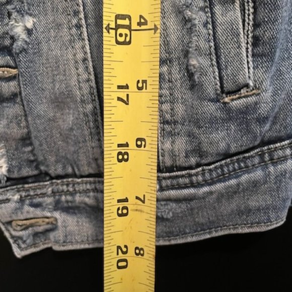 Free People Denim Jacket ~ removable hood - Picture 9 of 13